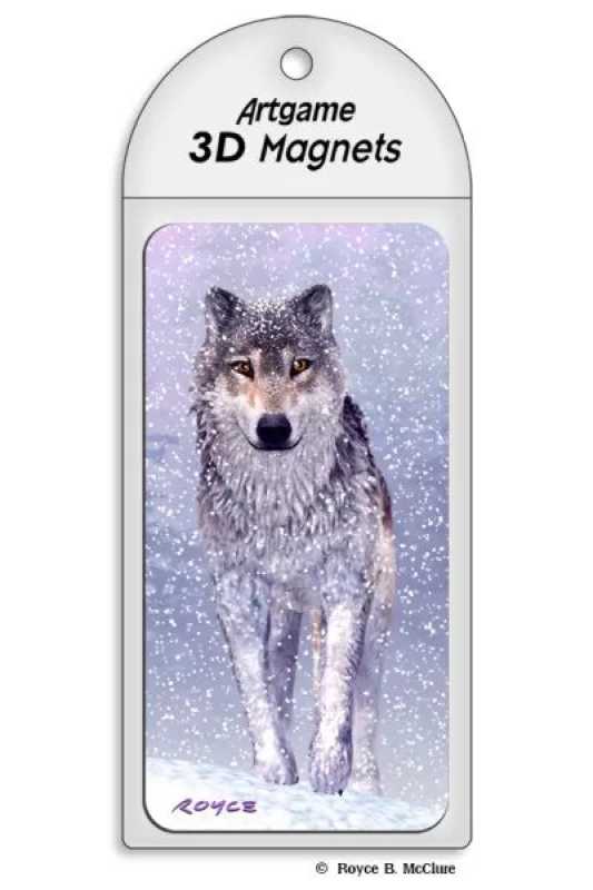 3D Magnet Schneewolf